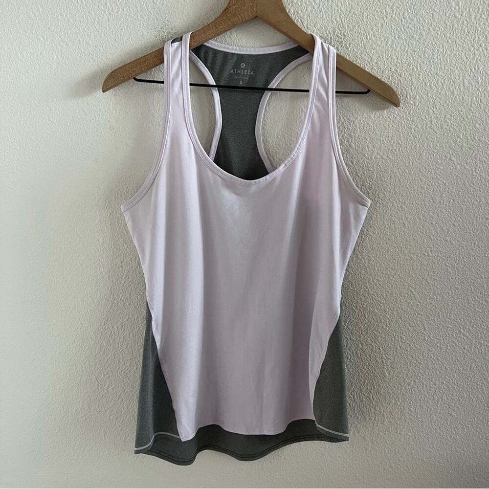 Athleta Purple Gray Racer Back Classic Tank Small
